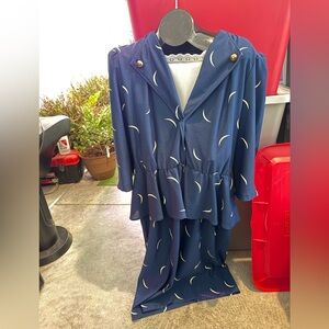 Blue Peplum Dress p36